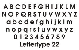 Lettertype 22