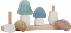 LD7230 Little Dutch Stapelaar Paddenstoelen - Forest Friends FSC met naam