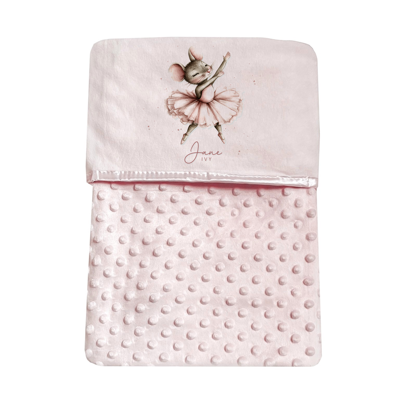 Blush Baby - Baby Dekentje - Ballerina Muis - Roze