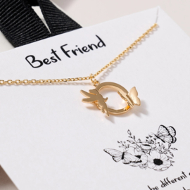 Ketting best friend elfje met vlinder