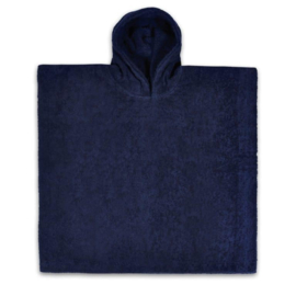 Poncho navy maat l met/zonder naam