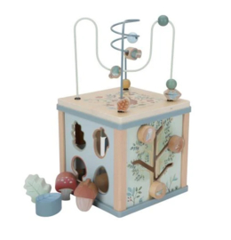 Little Dutch Houten activiteitenkubus - Blauw - Forest Friends