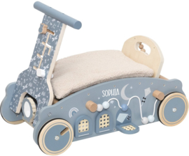Label Label Blauw Houten 3-in-1 Looptrainer / Loopauto