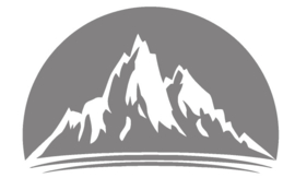 Sticker cirkel met bergen