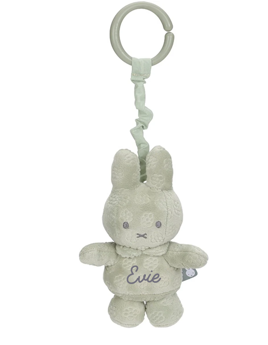 Nijntje green flower trilfiguur / buggyhanger