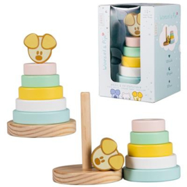 Woezel en Pip Houten Stapelringen Toren - Pip
