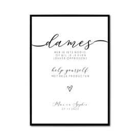 Poster - Dames, Help Yourself [toilet ruimte]