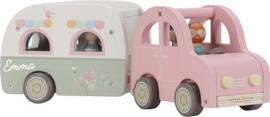 Little Dutch houten auto met caravan