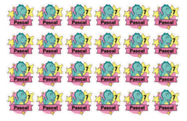 Vellen naam, bedankt, traktatie  stickers