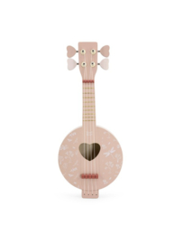 Label-label Houten banjo roze