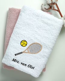 Handdoek tennis met naam