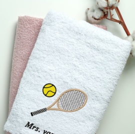 Handdoek tennis met naam