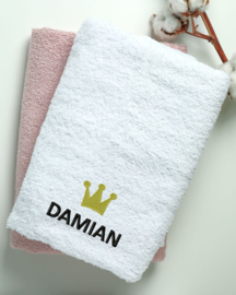 Handdoek kroontje met naam