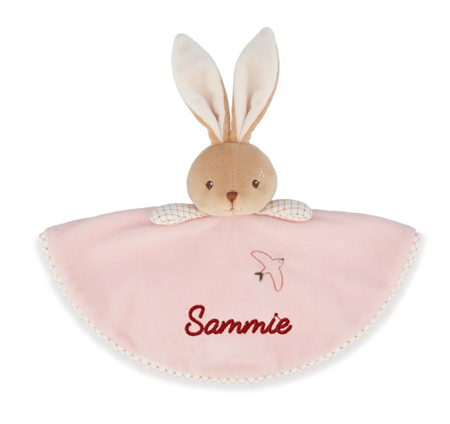 Kaloo knuffeldoekje konijn roze in cadeaudoos