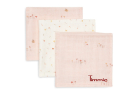 Jollein Monddoekje Hydrofiel 31x31cm - pretty picnic - 3 Stuks