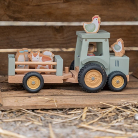 Little Dutch Tractor met trailer Little Farm FSC