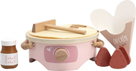 Label-label Houten crepe maker roze