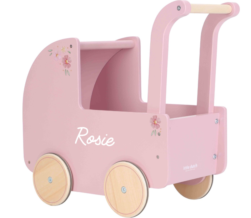 Little Dutch Houten poppenwagen met textiel