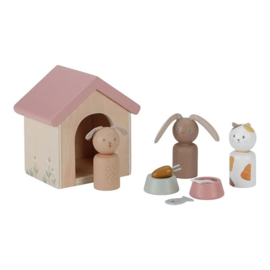 Little Dutch aanvulset poppenhuis huisdieren set
