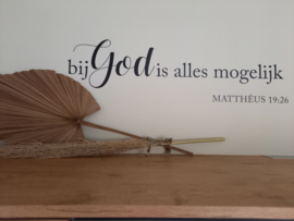 Sticker bij God is alles mogelijk