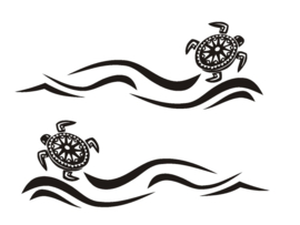 sticker set turtle