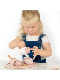 Label Label Houten tea set serviesje pink