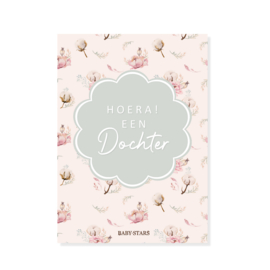 Baby Stars | Blooming Collection - Hoera! Een dochter Kaart