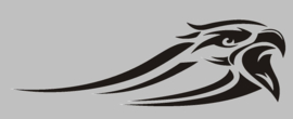 Sticker eagle flame