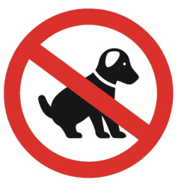 Sticker honden verboden te poepen