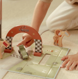 Little Dutch Houten racebaan in speelkoffer – Meerkleurig – Essentials