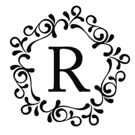 Sticker monogram barok