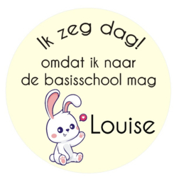 Velletje Traktatie stickers - ik zeg dag / basisschool