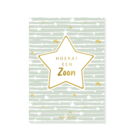 Baby Stars | Stars & Stripes - Hoera! Een zoon - Kaart