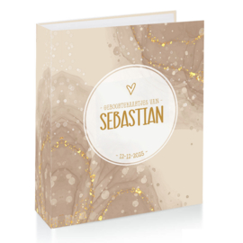 Geboortekaartjes bewaarmap - Beige