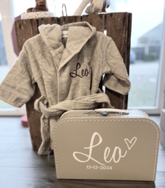 Gevuld koffertje little heart met naam
