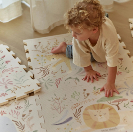 Little Dutch Puzzelmat Speelkleed Wit Safari Dieren
