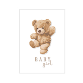 Kaart - Vintage Teddy - Baby Girl