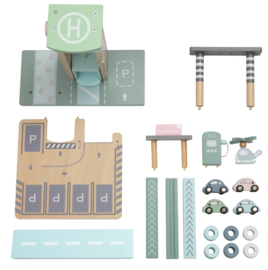 Houten Garage Blauw