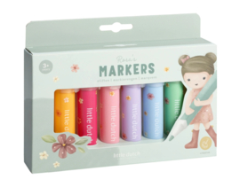 Little Dutch Viltstiften - Meerkleurig - Essentials - Rosa