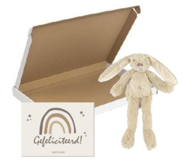 Brievenbus Pakketje - Happy horse flat bunny beige