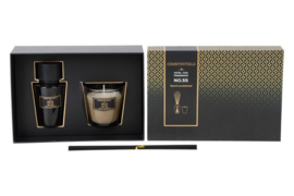 Cadeauset Geurstokjes en Geurkaars No.55 antraciet-100ML