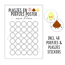 Plasjes- en poepjes poster set met naam naar wens