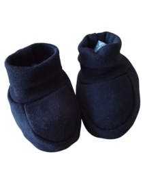 zwarte newborn slofjes - Met naam