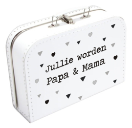 Geboorte koffertje - Jullie worden papa & mama / opa & oma