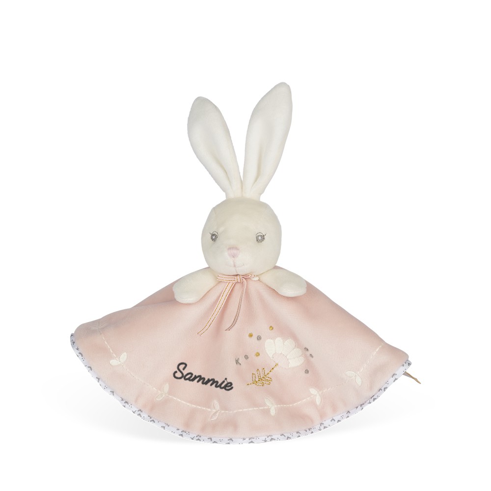 Kaloo knuffeldoekje konijn roze  in cadeaudoos