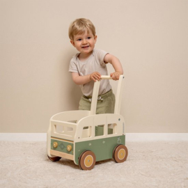 Little Dutch houten vintage loopwagen retro bus