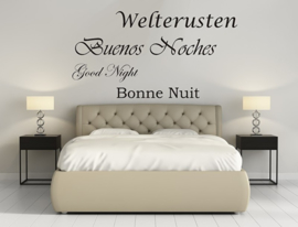 Sticker welterusten in 4 talen