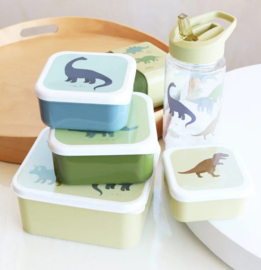 A Little Lovely Company Lunch & snack box set: Dinosaurussen