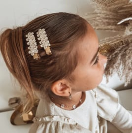 Your Little Miss ♥ Haarspeldjes met bloemen - Gold flowers