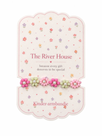 Kinder armbandje - Pastel flowers